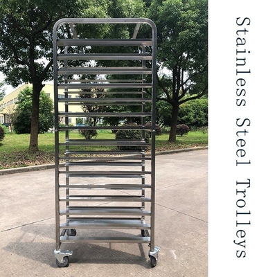 Rk Bakeware Κίνα-Ατσάλι Flatpack Rack Trolleys σχεδιασμένο για 16 ίντσες &amp; 18 ίντσες δίσκο