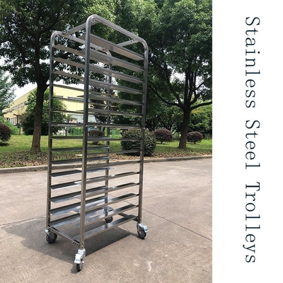 Rk Bakeware Κίνα-Ατσάλι Flatpack Rack Trolleys σχεδιασμένο για 16 ίντσες &amp; 18 ίντσες δίσκο